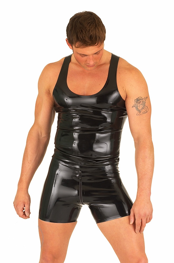 Die Rubber-Boxershorts mit Zip.